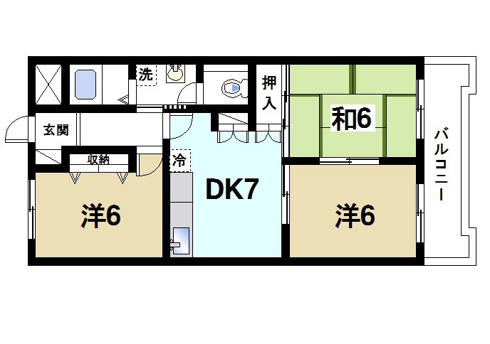 生駒郡安堵町大字東安堵のマンションの間取り