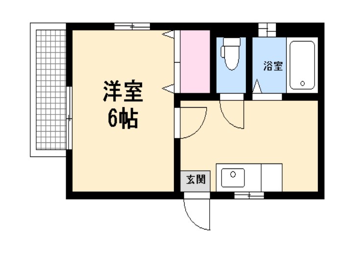 広島市西区庚午南のアパートの間取り