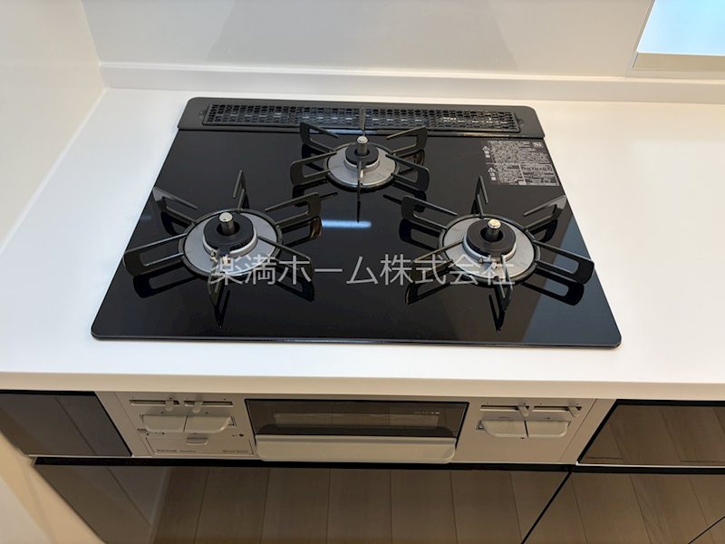 その他　3口システムキッチン（グリル付き）♪