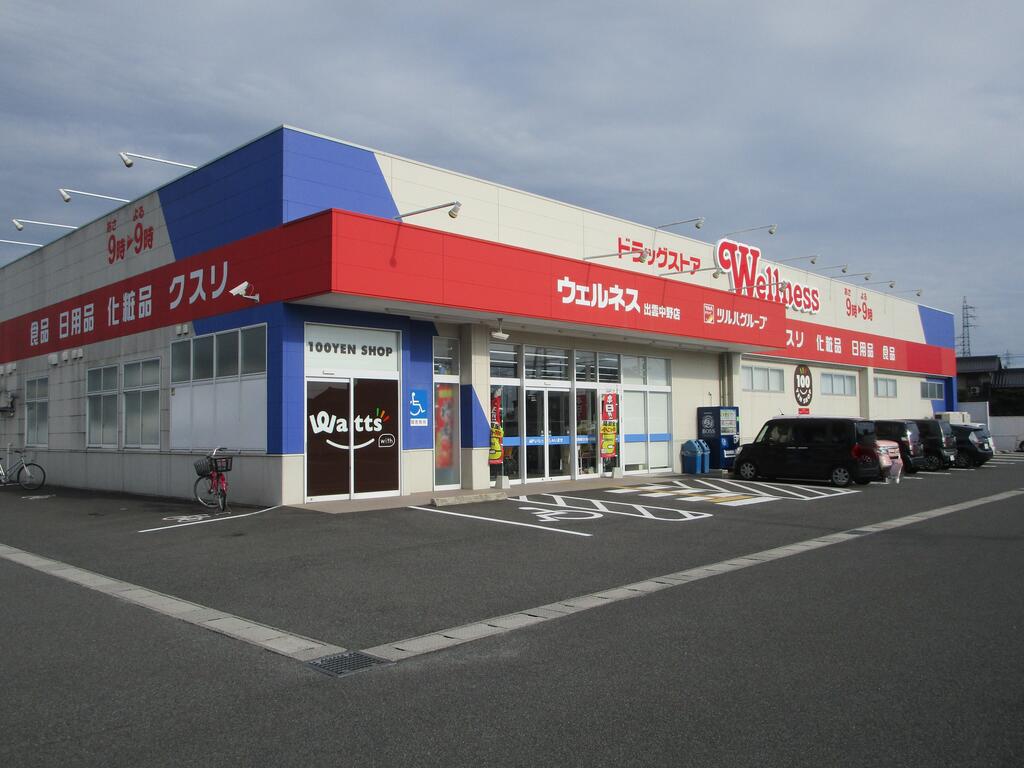 ドラックストア　ドラッグストアウェルネス出雲中野店（ドラッグストア）まで893m