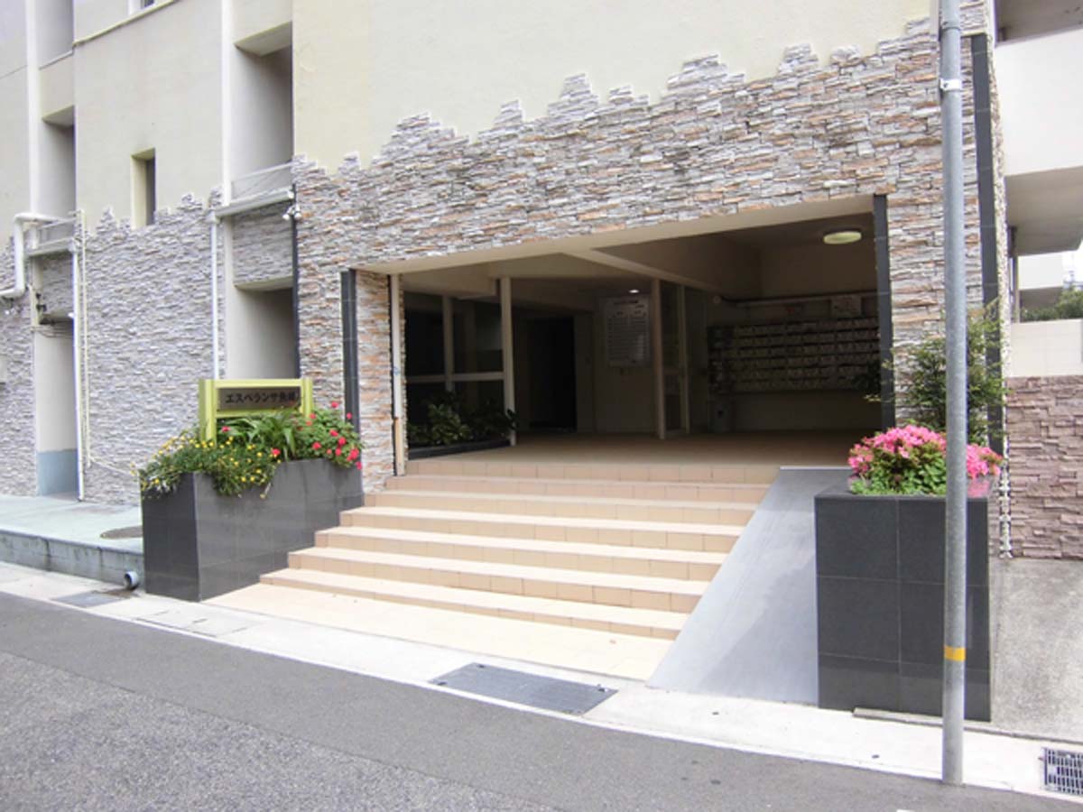 エントランス　段差の少ない階段