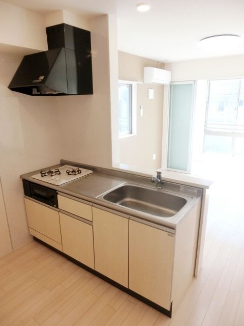 キッチン　2口コンロ付きのカウンターキッチンです