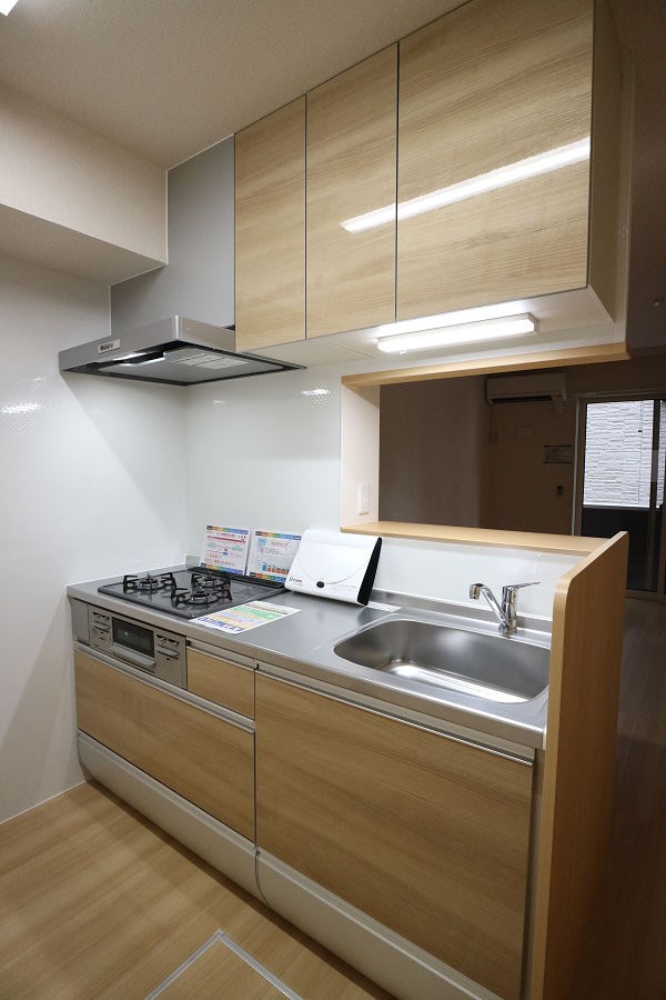 キッチン　2口ガスコンロのシステムキッチン