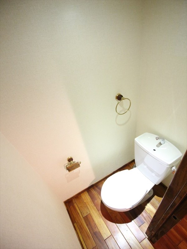 トイレ　お洒落なタオルリング＆ペーパーホルダー付き（写真は別室）