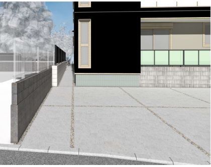 駐車場　庭