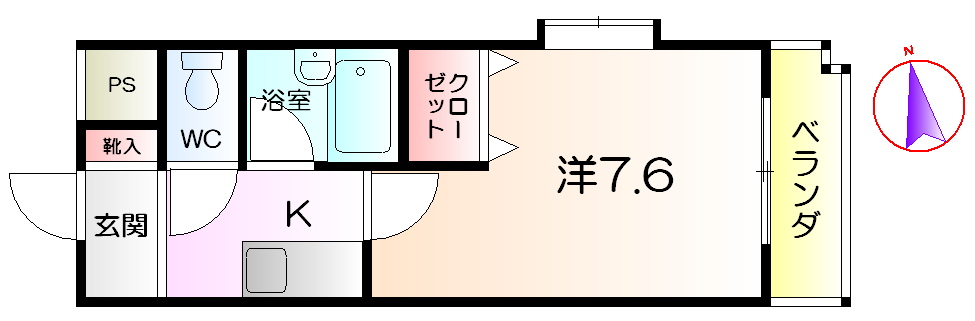 ベルデ堺東の間取り写真