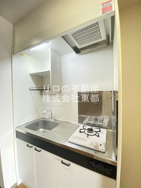 キッチン　１口ガスコンロ設置済！お引越し後すぐにお料理できます☆