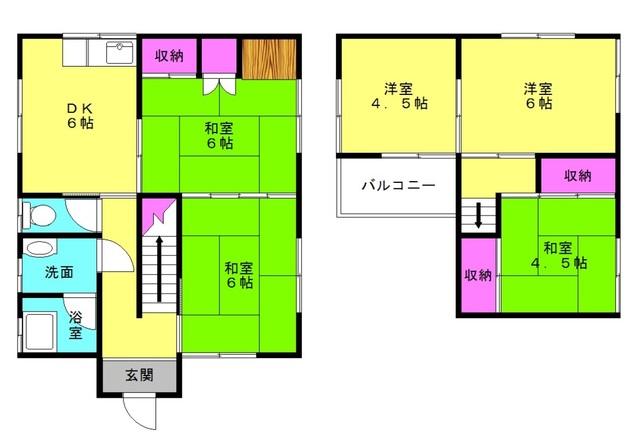 別府町新野辺戸建の間取り写真