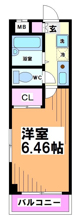 小田急線 下北沢駅 徒歩2分 4階建 築26年の間取り写真