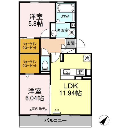 メゾンシュシュの間取り写真