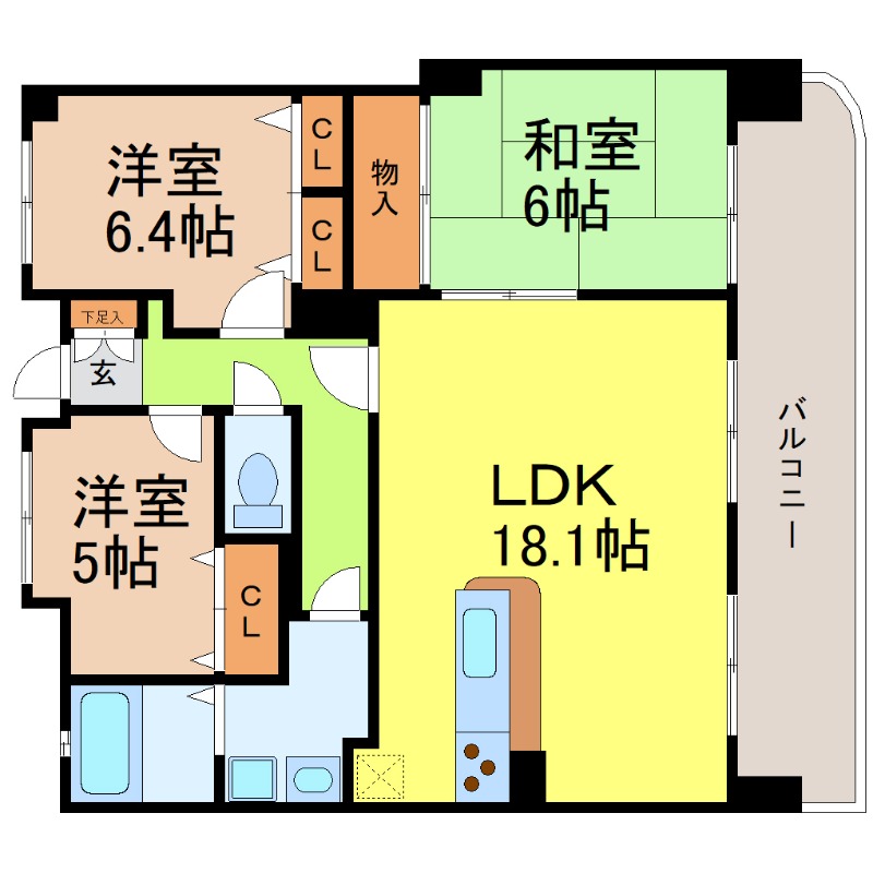 名鉄名古屋本線 金山駅 徒歩5分 11階建 築27年の間取り写真