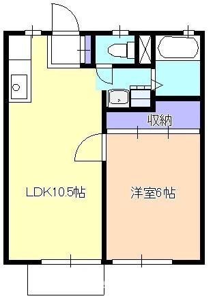 ＪＲ武蔵野線 東所沢駅 徒歩26分 2階建 築44年の間取り写真