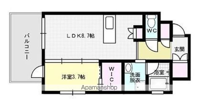 西鉄天神大牟田線 西鉄平尾駅 徒歩16分 10階建 築15年の間取り写真