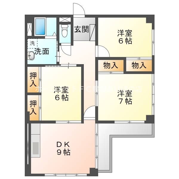 ハイツ船町の間取り写真