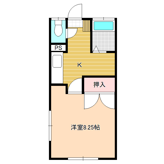 滝沢市穴口のアパートの間取り