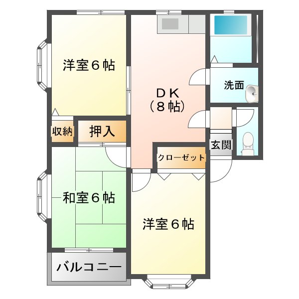 アネックスリブABの間取り