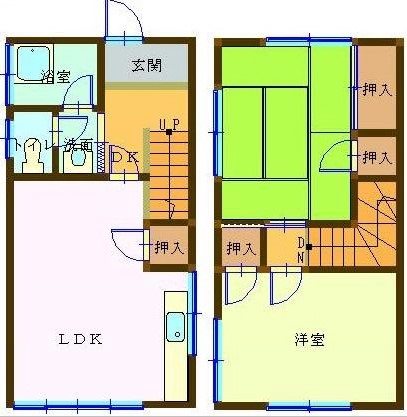 みそらアパート　真ん中の間取り