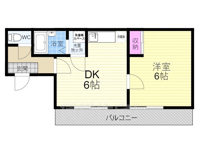 京都市下京区西新屋敷太夫町のマンションの間取り