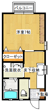 リバーパレス西小川Bの間取り