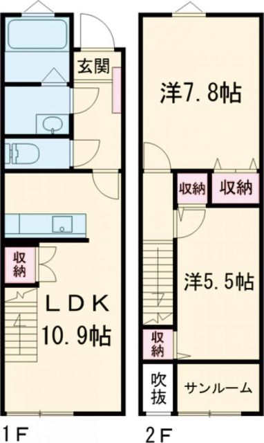 サンメゾン西条西本町の間取り