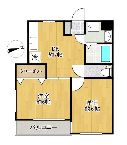 川崎市高津区諏訪のマンションの間取り