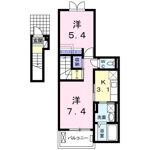 エスペランサ二宮の間取り