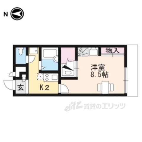 湖南市岩根のアパートの間取り