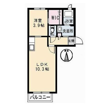 シャーメゾン学南町の間取り