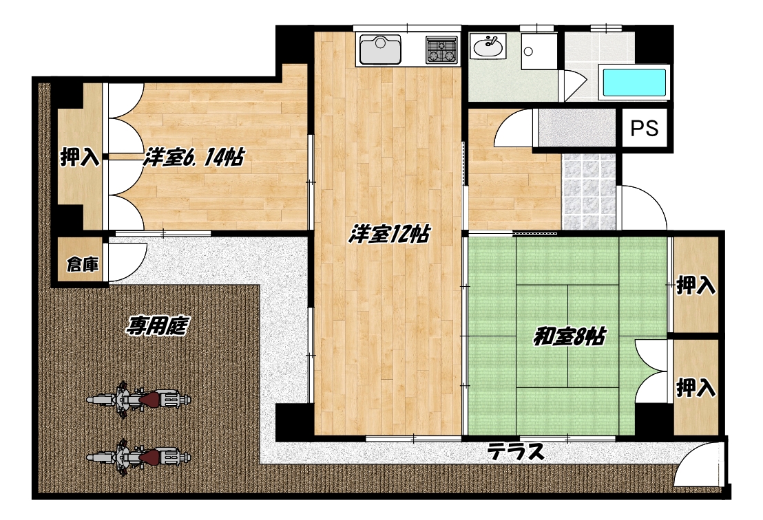 GRADO歯大前の間取り