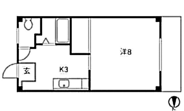 米満ハイツI号棟の間取り