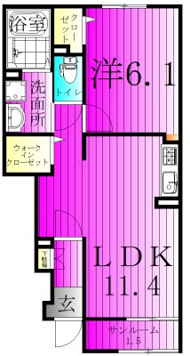 花水木の里Bの間取り