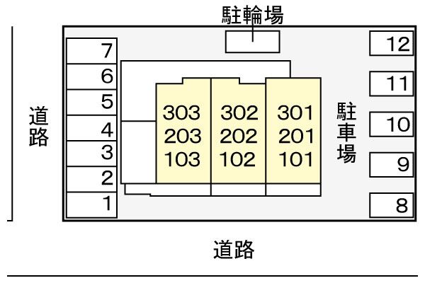 【名古屋市守山区瀬古東のマンションの駐車場】