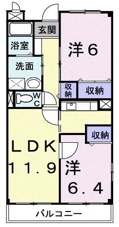 名古屋市守山区瀬古東のマンションの間取り