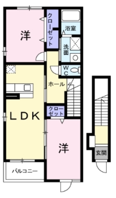 カーサ ヴィータBの間取り