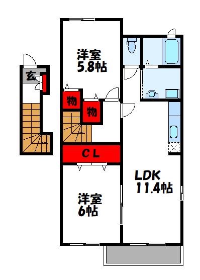 エクセランAの間取り