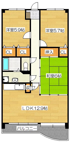 エンデバー武蔵の間取り