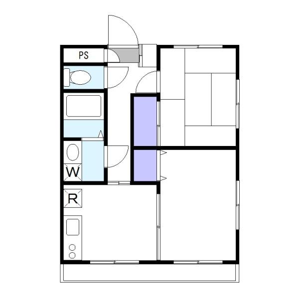 マンション大橋の間取り