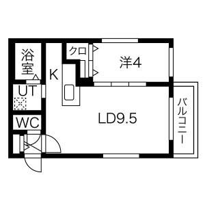 札幌市豊平区福住一条のマンションの間取り