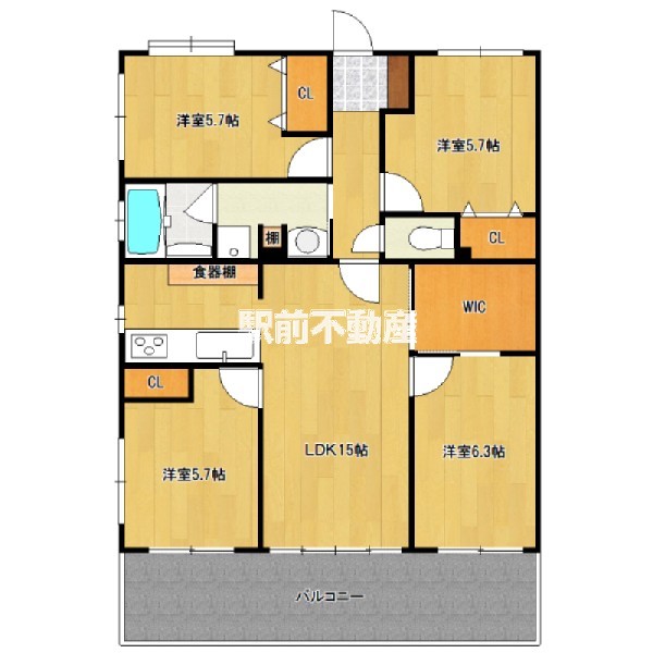 ネオス柳川城下の邸の間取り