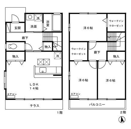 練馬区高松のアパートの間取り