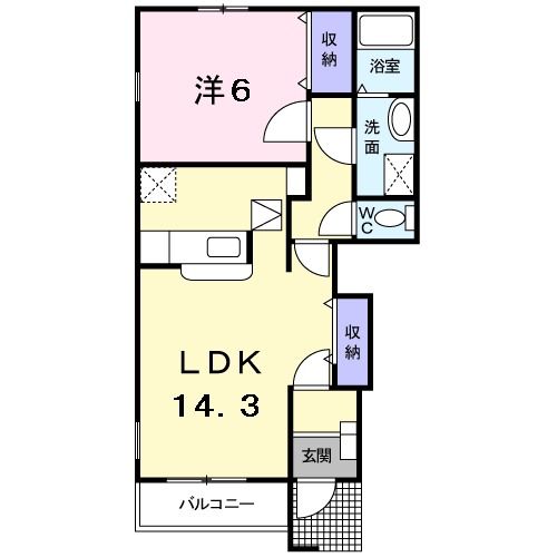 【泉佐野市日根野のアパートの間取り】