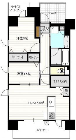 PREDEAR舟入本町リバーテラスの間取り