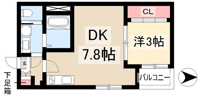 仮称)ハーモニーテラス笠取町三丁目Aの間取り