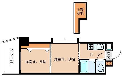 福岡市博多区住吉のマンションの間取り