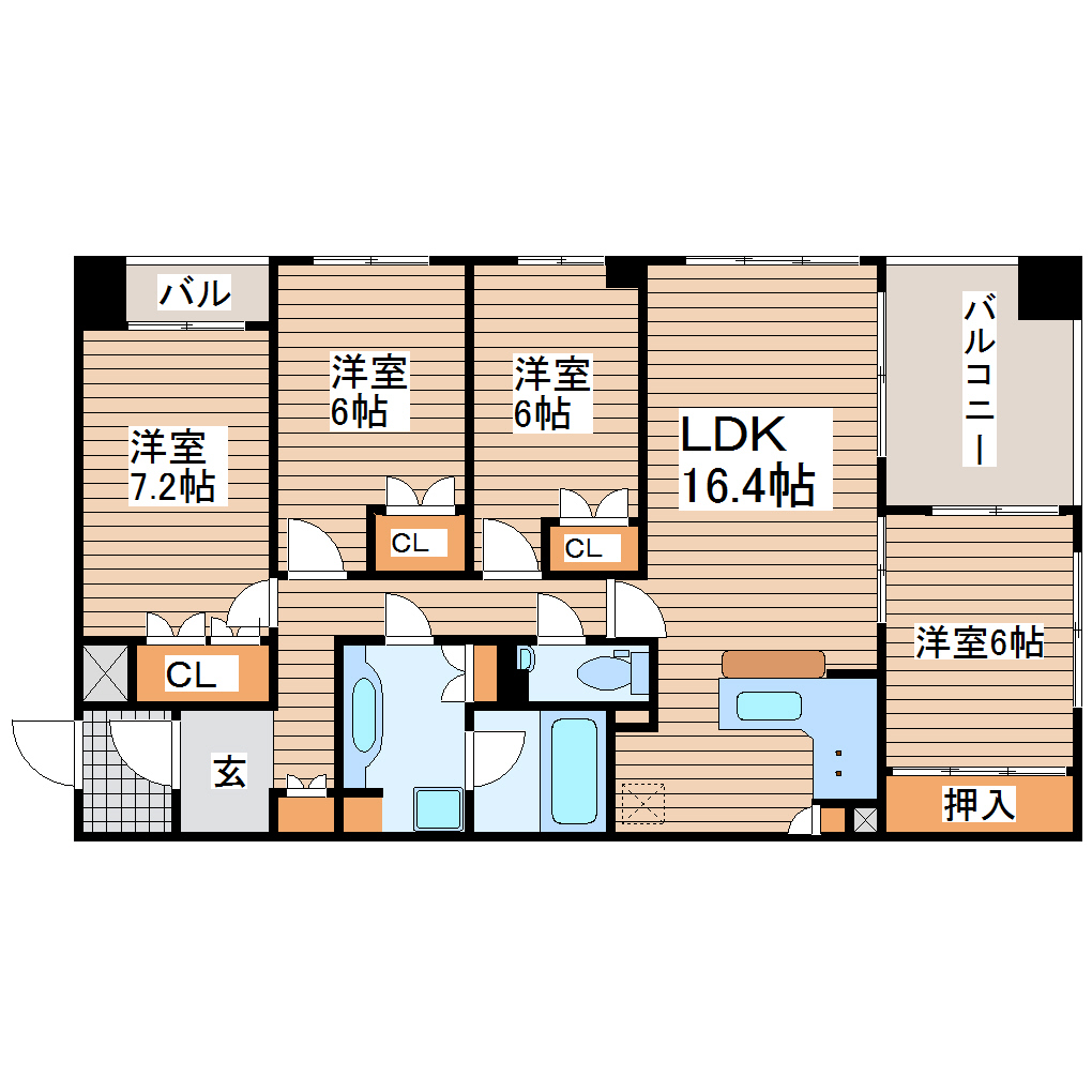 ファミールグラン錦町の間取り