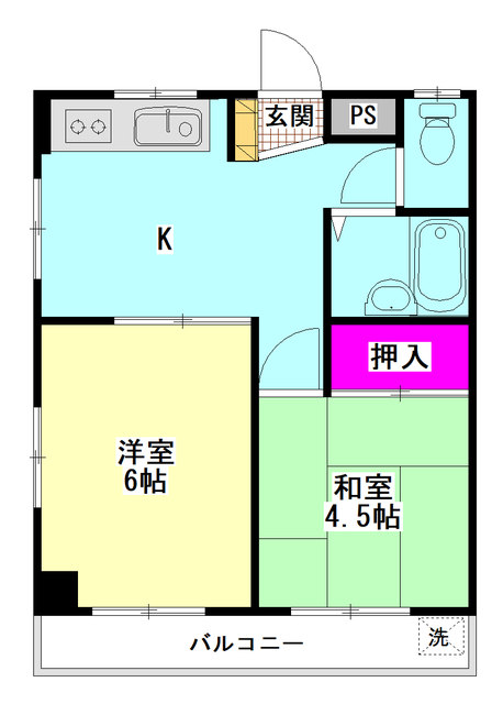 クレセールアズマの間取り