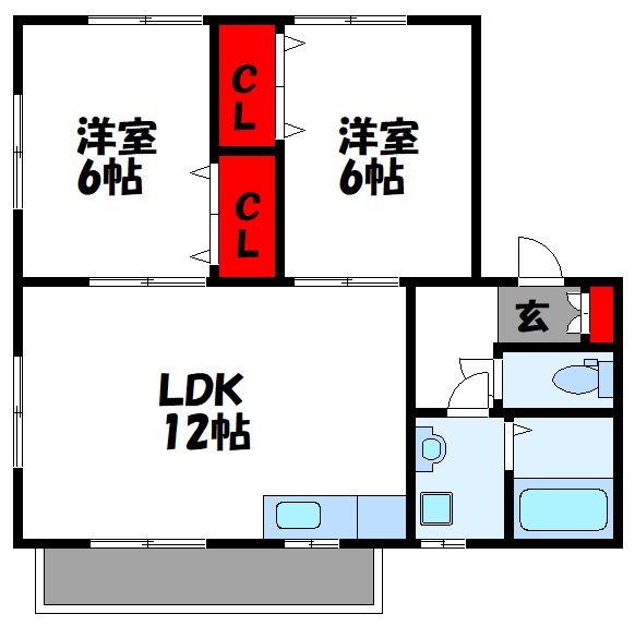 古賀市薦野のマンションの間取り