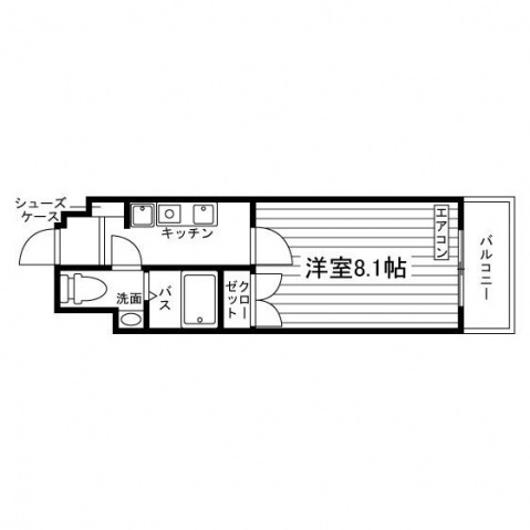 インターナート宝ヶ丘の間取り