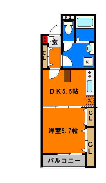 クレール・シャンブルの間取り