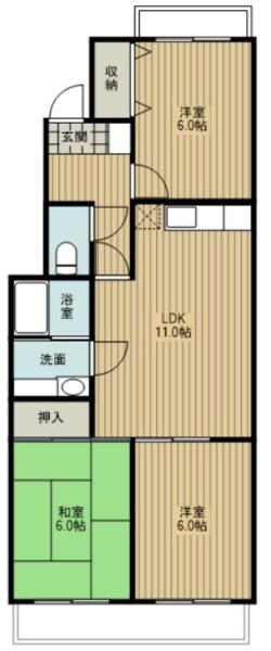 グリーンハイツたかはなの間取り